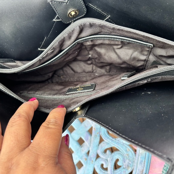 Nanette Lepore black Leather Tote NWOT - Picture 6 of 11